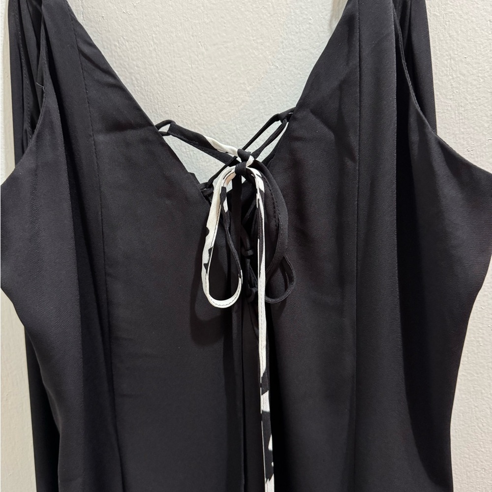 WHBM Casual and Sexy Black Floral Maxi Dress Size 14 NWT - Picture 7 of 9